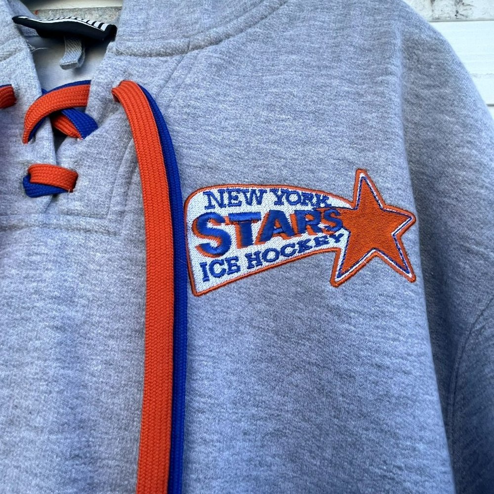 Size M Men's New York Rangers NHL Ice Hockey Men Pullover Hoodie Sweatshirt gray - Picture 4 of 6